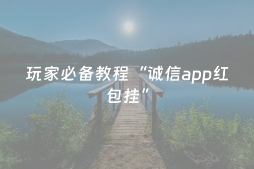 玩家必备教程“诚信app红包挂”（详细透视教程）-哔哩哔哩