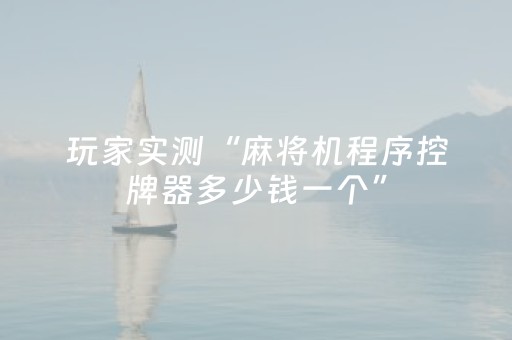 玩家实测“麻将机程序控牌器多少钱一个”（详细透视教程）-哔哩哔哩