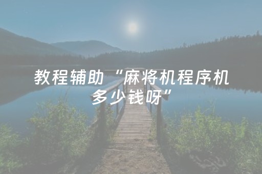 教程辅助“麻将机程序机多少钱呀”（详细透视教程）-哔哩哔哩