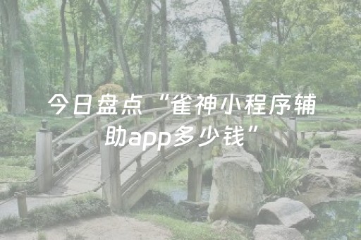 今日盘点“雀神小程序辅助app多少钱”（详细辅助教程）-哔哩哔哩