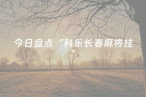 今日盘点“科乐长春麻将挂”（详细透视教程）-哔哩哔哩