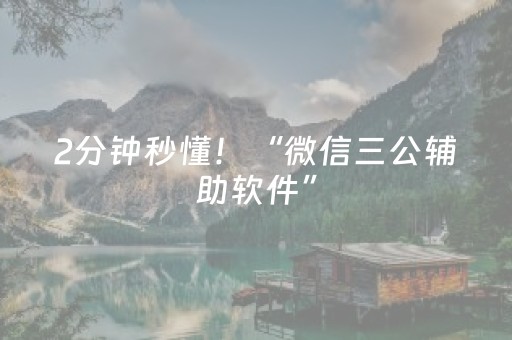 2分钟秒懂！“微信三公辅助软件”（详细透视教程）-哔哩哔哩
