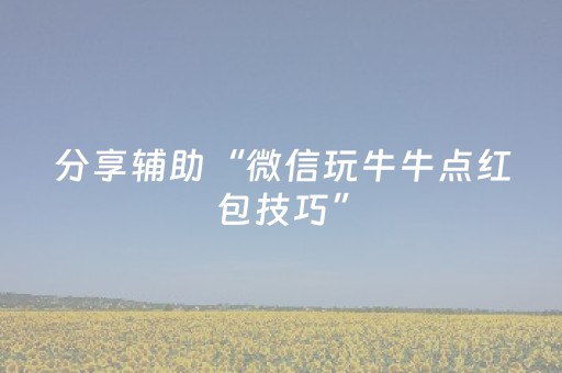 分享辅助“微信玩牛牛点红包技巧”（详细透视教程）-哔哩哔哩