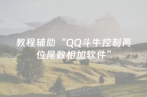 教程辅助“QQ斗牛控制两位尾数相加软件”（详细透视教程）-哔哩哔哩