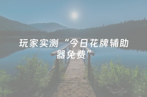 玩家实测“今日花牌辅助器免费”（详细透视教程）-哔哩哔哩