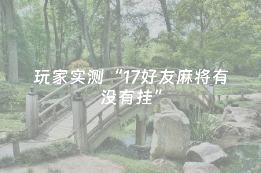 玩家实测“17好友麻将有没有挂”（详细透视教程）-哔哩哔哩