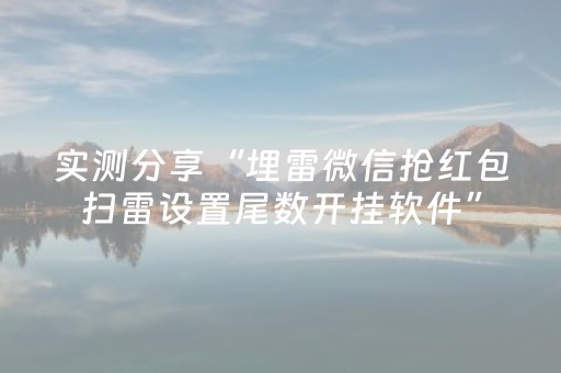 实测分享“埋雷微信抢红包扫雷设置尾数开挂软件”（详细透视教程）-哔哩哔哩