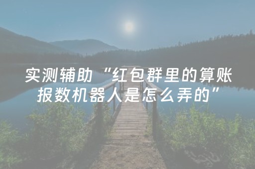 实测辅助“红包群里的算账报数机器人是怎么弄的”（详细透视教程）-哔哩哔哩
