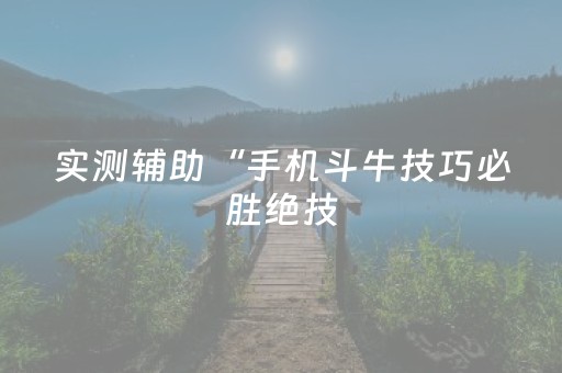 实测辅助“手机斗牛技巧必胜绝技（专用辅牌神器免安装）