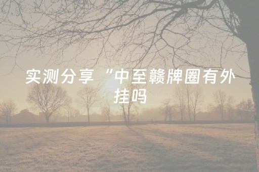 实测分享“中至赣牌圈有外挂吗（助赢神器通用版）