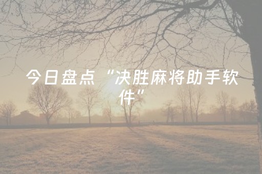 今日盘点“决胜麻将助手软件”（详细辅助教程）-哔哩哔哩