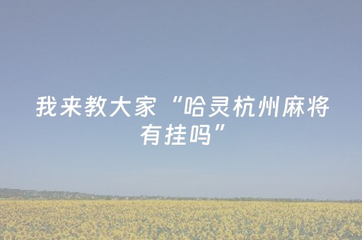 我来教大家“哈灵杭州麻将有挂吗”（详细透视教程）-哔哩哔哩