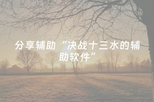分享辅助“决战十三水的辅助软件”（详细透视教程）-哔哩哔哩