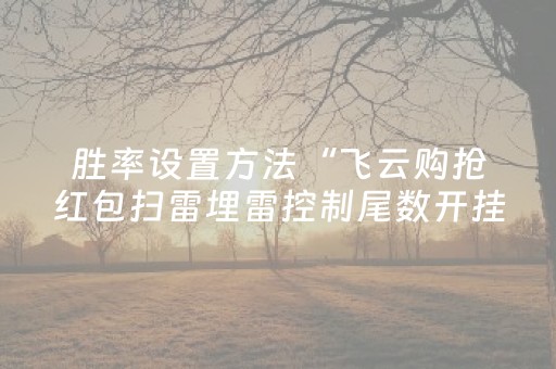 胜率设置方法“飞云购抢红包扫雷埋雷控制尾数开挂软件”（详细透视教程）-哔哩哔哩