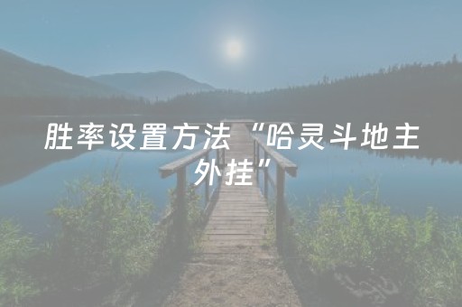 胜率设置方法“哈灵斗地主外挂”（详细透视教程）-哔哩哔哩