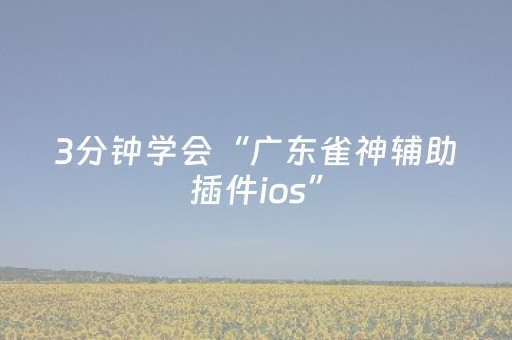 3分钟学会“广东雀神辅助插件ios”（详细透视教程）-哔哩哔哩