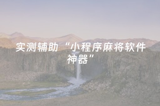 实测辅助“小程序麻将软件神器”（详细透视教程）-哔哩哔哩