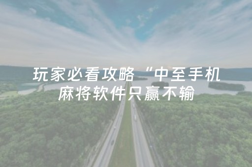 玩家必看攻略“中至手机麻将软件只赢不输（专用辅牌神器免安装）