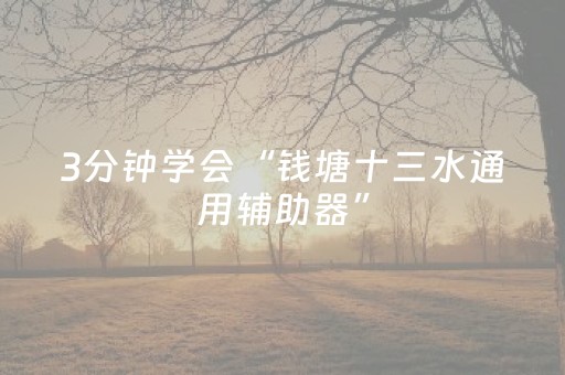 3分钟学会“钱塘十三水通用辅助器”（详细透视教程）-哔哩哔哩
