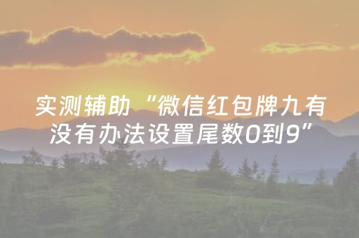 实测辅助“微信红包牌九有没有办法设置尾数0到9”（详细透视教程）-哔哩哔哩