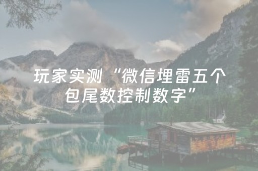 玩家实测“微信埋雷五个包尾数控制数字”（详细透视教程）-哔哩哔哩