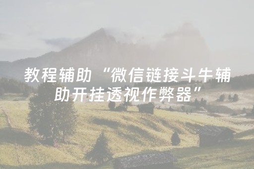 教程辅助“微信链接斗牛辅助开挂透视作弊器”（详细透视教程）-哔哩哔哩