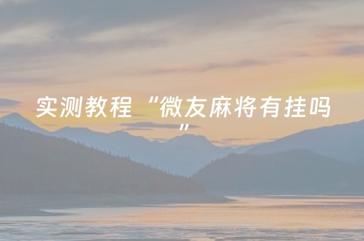 实测教程“微友麻将有挂吗”（详细透视教程）-哔哩哔哩