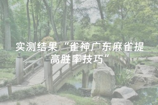 实测结果“雀神广东麻雀提高胜率技巧”（详细透视教程）-哔哩哔哩