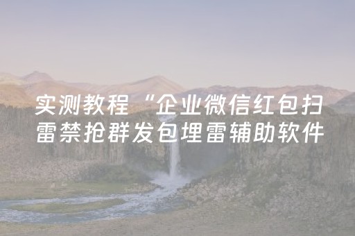 实测教程“企业微信红包扫雷禁抢群发包埋雷辅助软件”（详细透视教程）-哔哩哔哩