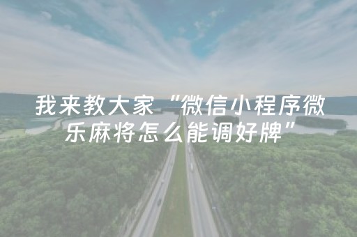 我来教大家“微信小程序微乐麻将怎么能调好牌”（详细透视教程）-哔哩哔哩