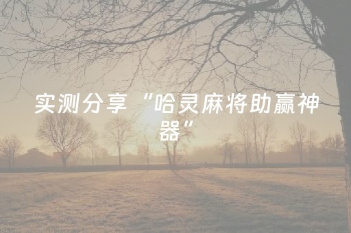 实测分享“哈灵麻将助赢神器”（详细透视教程）-哔哩哔哩