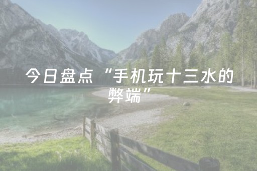 今日盘点“手机玩十三水的弊端”（详细辅助教程）-哔哩哔哩