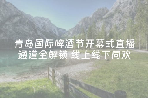 青岛国际啤酒节开幕式直播通道全解锁 线上线下同欢庆