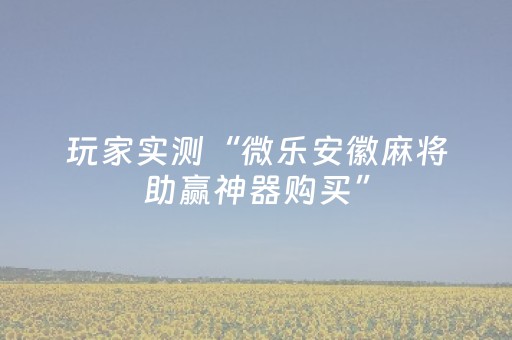 玩家实测“微乐安徽麻将助赢神器购买”（详细透视教程）-哔哩哔哩