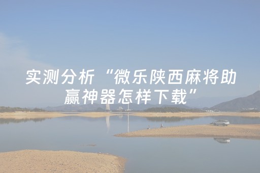 实测分析“微乐陕西麻将助赢神器怎样下载”（详细透视教程）-哔哩哔哩
