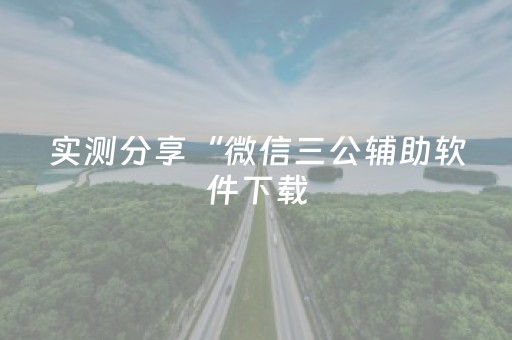 实测分享“微信三公辅助软件下载（专用辅牌神器免安装）