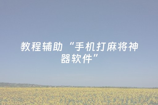 教程辅助“手机打麻将神器软件”（详细透视教程）-哔哩哔哩