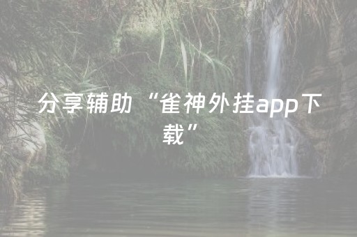 分享辅助“雀神外挂app下载”（详细透视教程）-哔哩哔哩