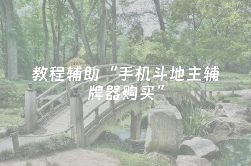 教程辅助“手机斗地主辅牌器购买”（详细透视教程）-哔哩哔哩