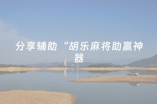 分享辅助“胡乐麻将助赢神器（专用辅牌神器免安装）
