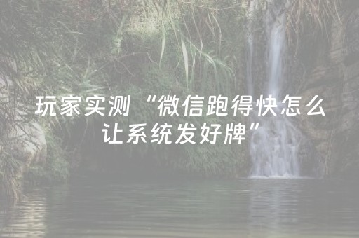 玩家实测“微信跑得快怎么让系统发好牌”（详细透视教程）-哔哩哔哩