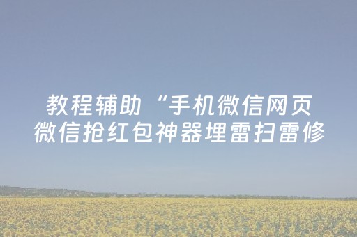 教程辅助“手机微信网页微信抢红包神器埋雷扫雷修改红包”（详细透视教程）-哔哩哔哩