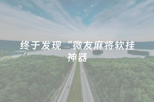 终于发现“微友麻将软挂神器（助赢神器通用版）