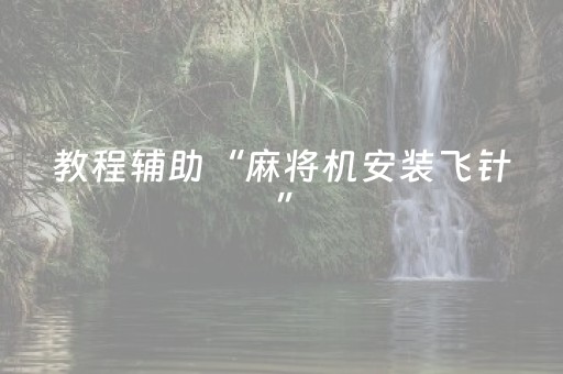 教程辅助“麻将机安装飞针”（详细透视教程）-哔哩哔哩
