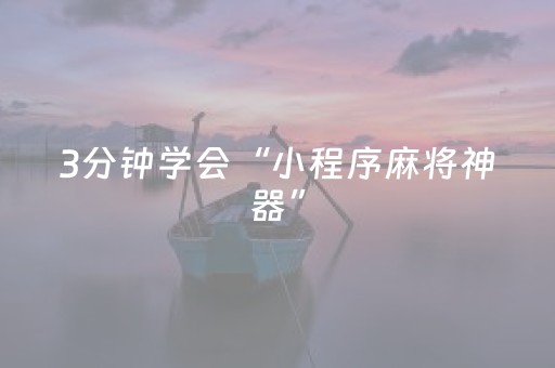 3分钟学会“小程序麻将神器”（详细透视教程）-哔哩哔哩