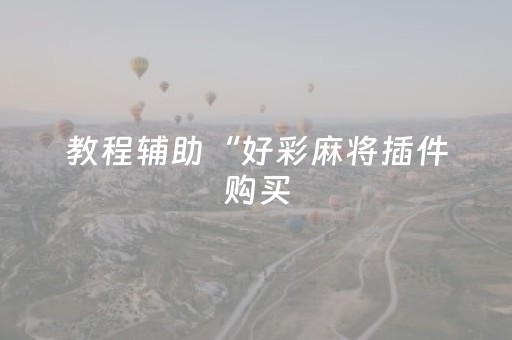 教程辅助“好彩麻将插件购买（专用辅牌神器免安装）
