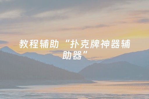 教程辅助“扑克牌神器辅助器”（详细透视教程）-哔哩哔哩