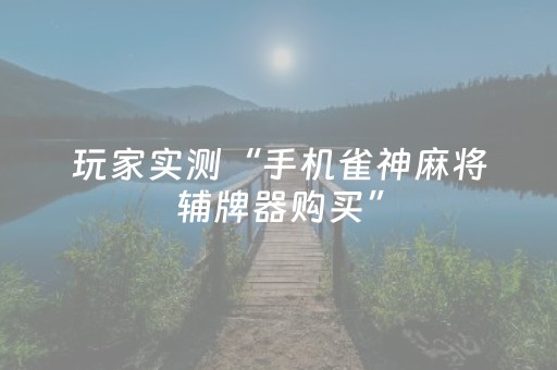 玩家实测“手机雀神麻将辅牌器购买”（详细透视教程）-哔哩哔哩