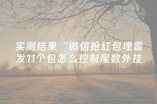 实测结果“微信抢红包埋雷发11个包怎么控制尾数外挂”（详细透视教程）-哔哩哔哩