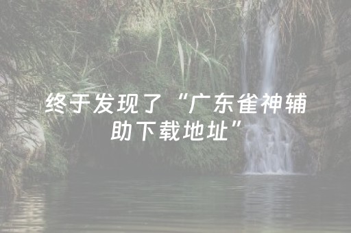 终于发现了“广东雀神辅助下载地址”（详细透视教程）-哔哩哔哩